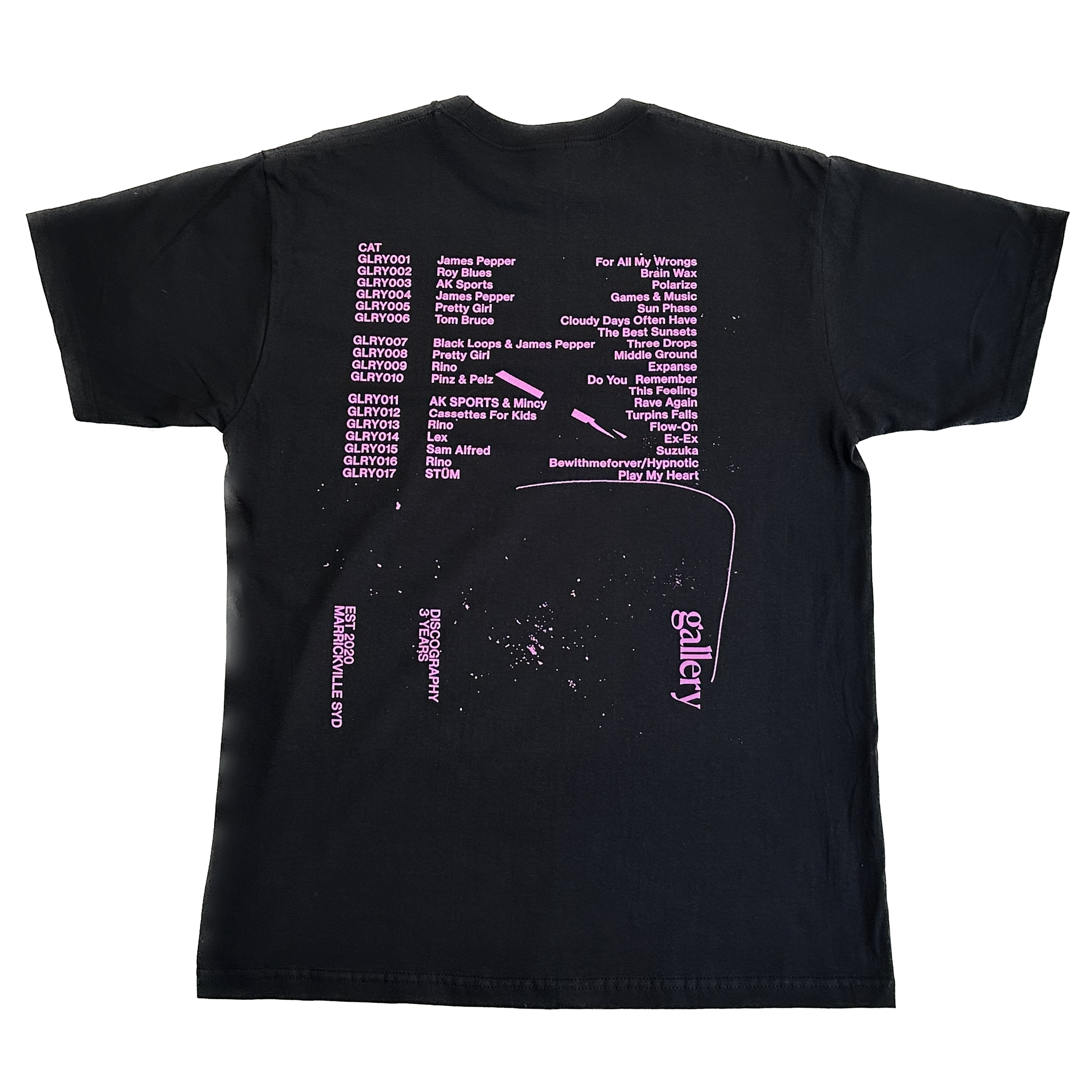 GALLERY DISCOGRAPHY TEE - BLACK